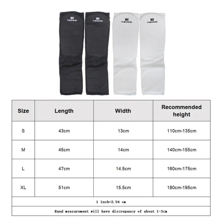 Elastic Breathable Karate Leg Guards Taekwondo EVA Board Protective Gear, Specification: M (White)