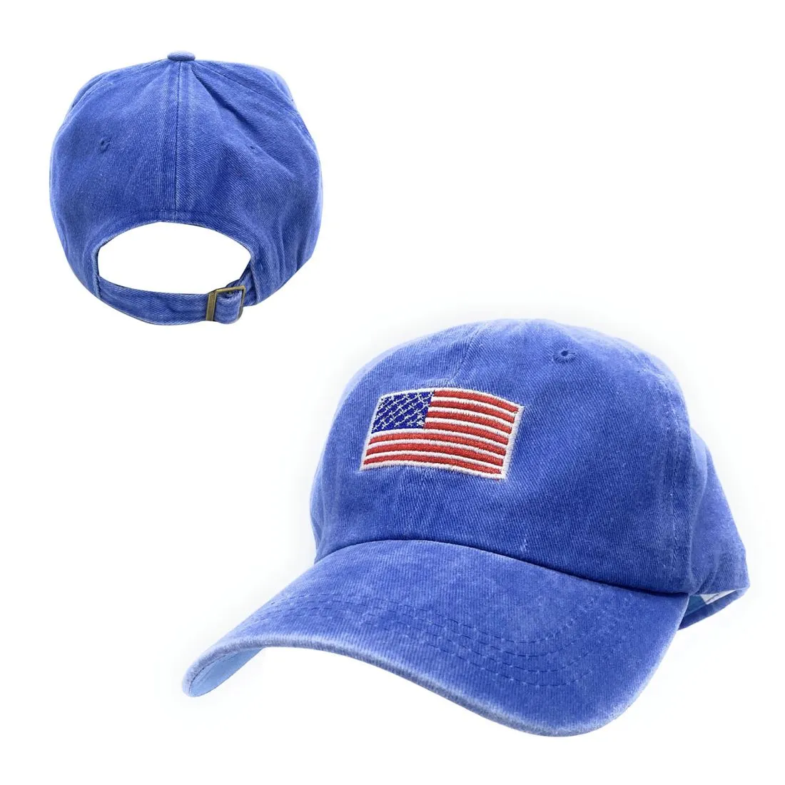 Empire Cove Washed USA Flag Cotton Baseball Dad Caps Patriotic Hats Vintage