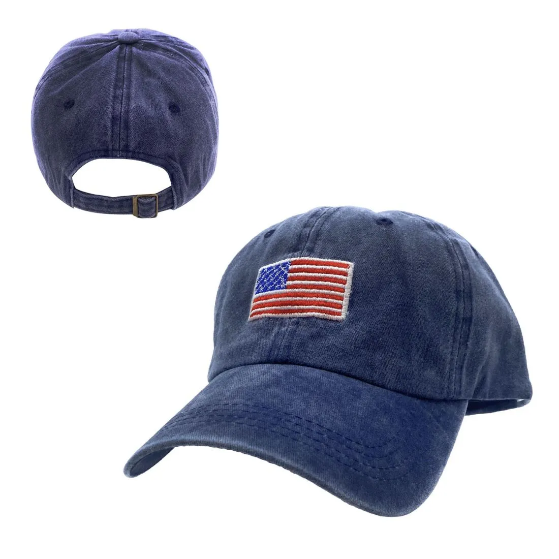 Empire Cove Washed USA Flag Cotton Baseball Dad Caps Patriotic Hats Vintage