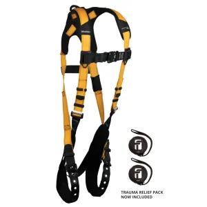 FallTech Journeyman Flex Aluminum 1D Standard Non-Belted Full Body Harness, Tongue Buckle Leg Adjustment