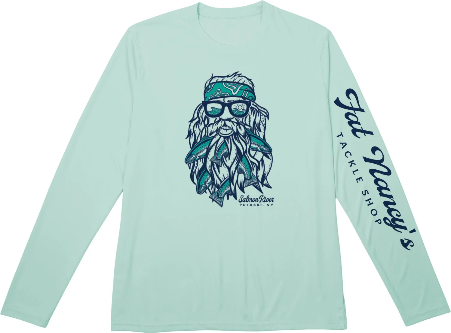 Fat Nancy's Fish Beard Long-Sleeved Tech Shirt