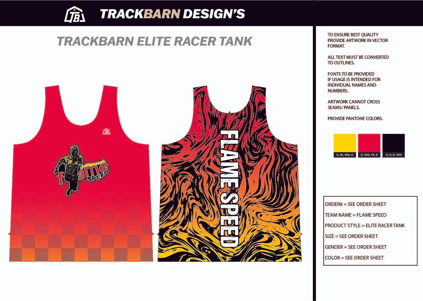 Flame-Speed- Youth Track Singlet