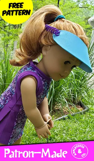 Free No-Sew Sports Visor Pattern for 18 Inch Dolls