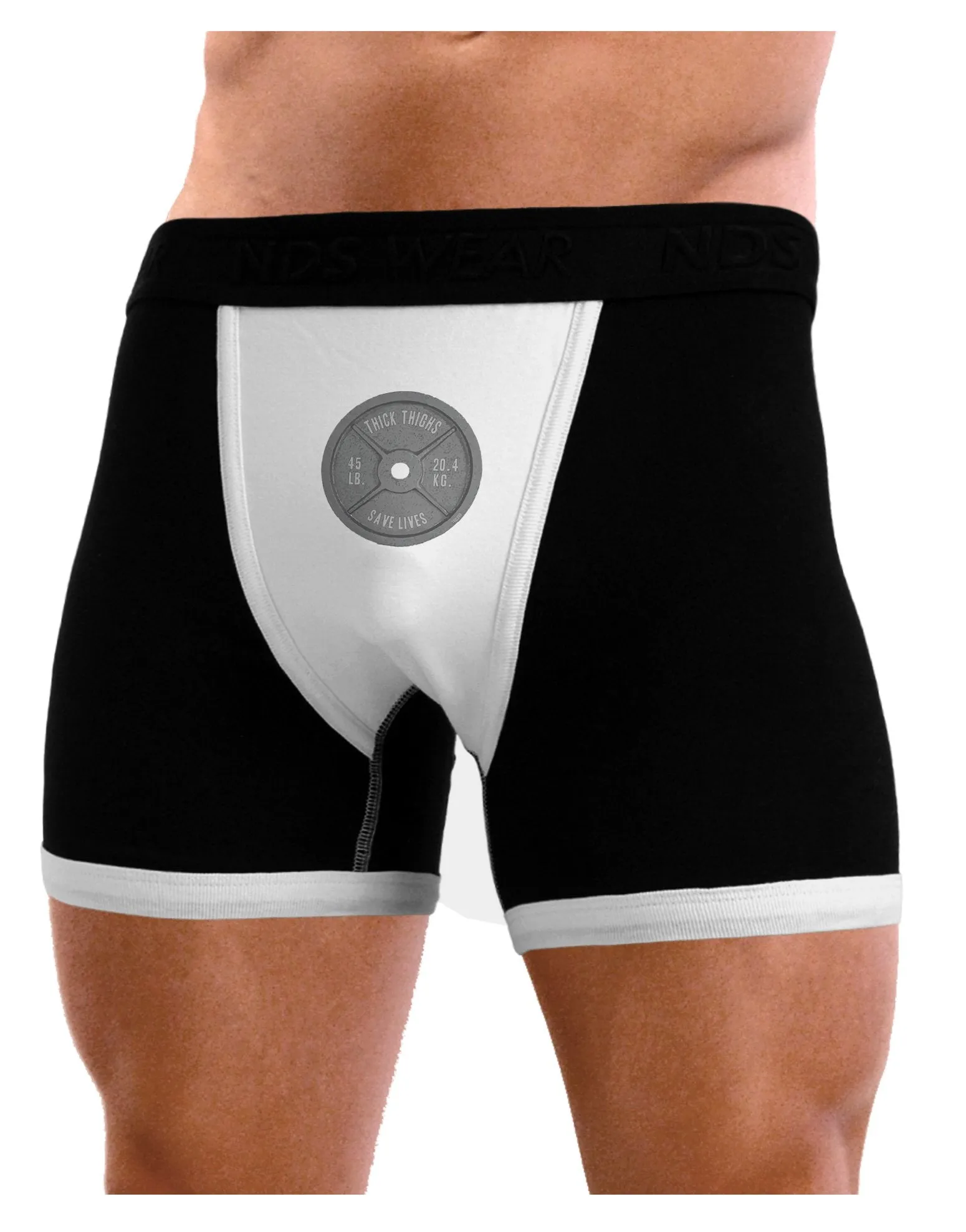 Funny Workout Weight Training Thick Thighs Save Lives Mens Boxer Brief Underwear by TooLoud