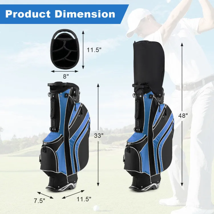 Golf Stand Cart Bag with 6-Way Divider Carry Pockets