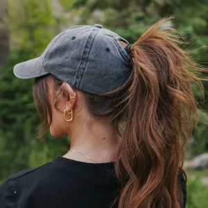 Grace Ponytail Cap (Black)