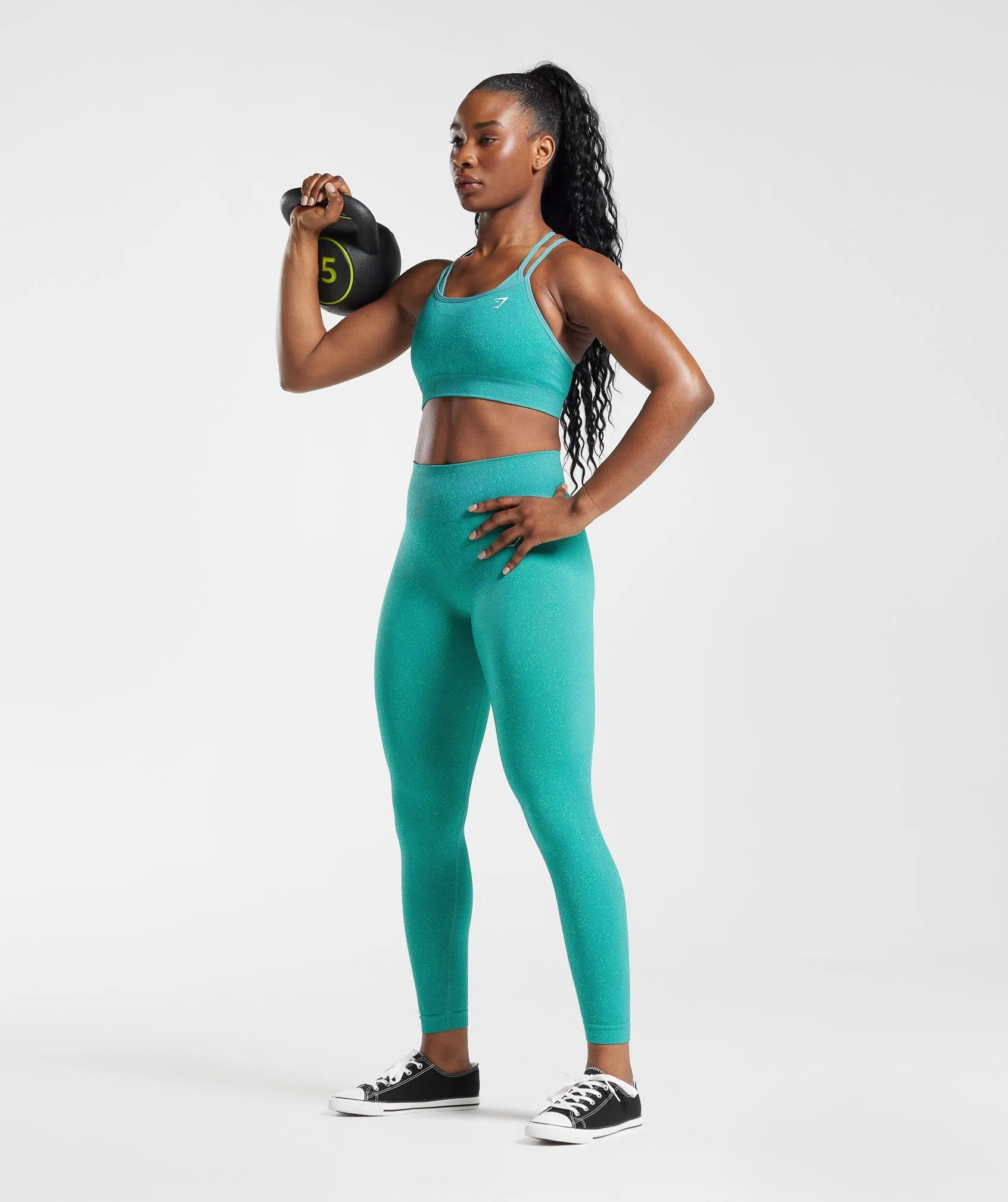 Gymshark Adapt Fleck Seamless Sports Bra - Jewel Green