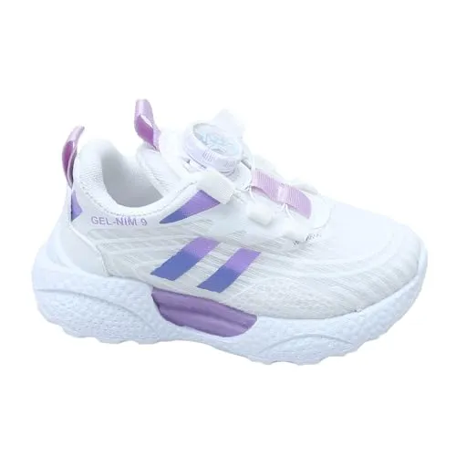 Hopscotch Girls PU Text Print Athletic Shoes in Purple Color, UK: 10 (TZD-4582709)