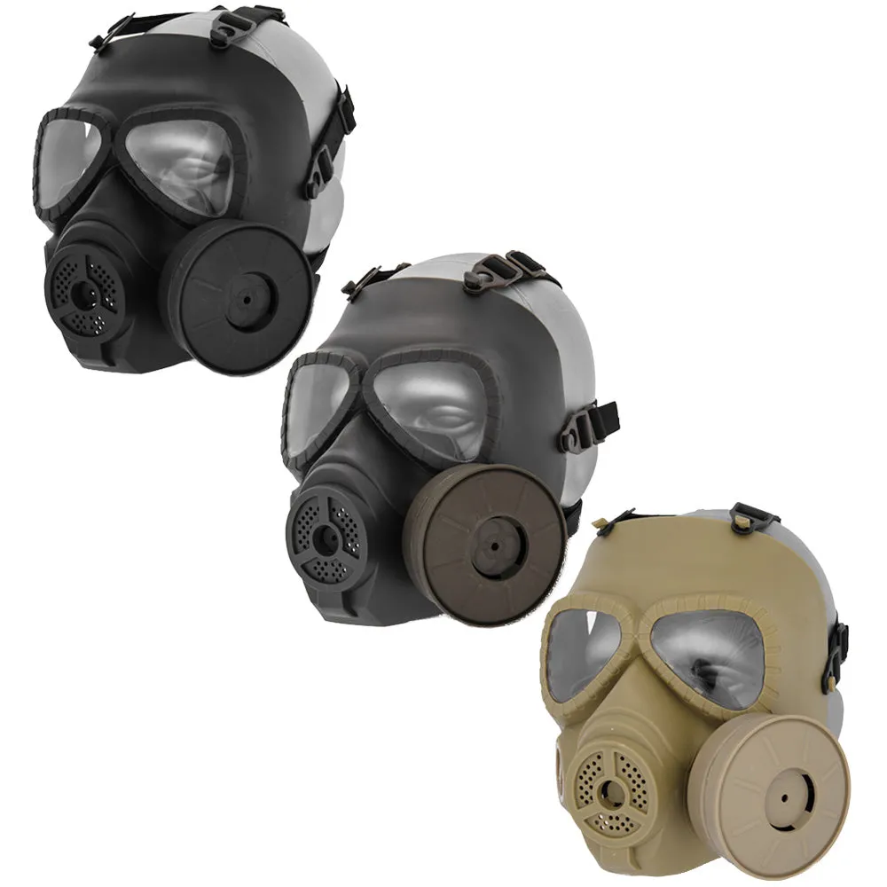 Lancer Tactical Anti-Fog Military Style Airsoft Gas Mask w/ Fan