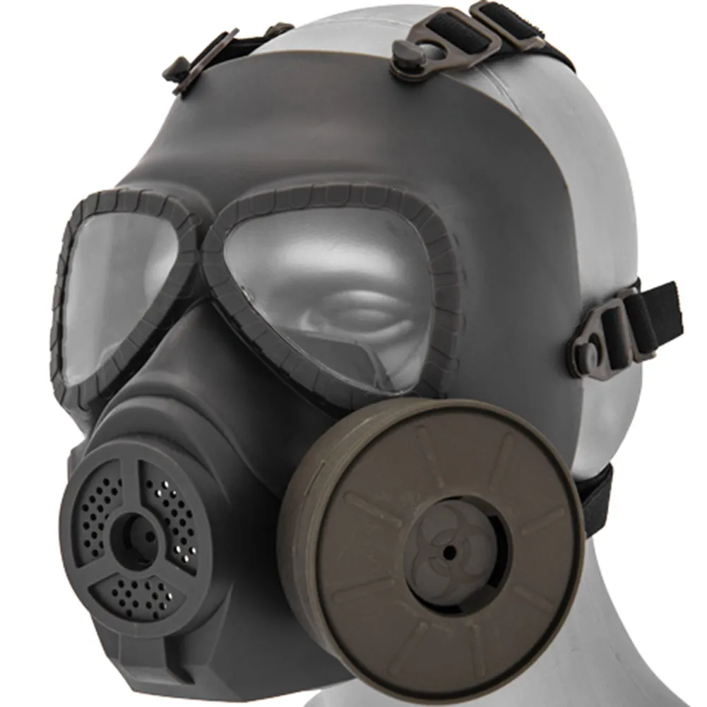 Lancer Tactical Anti-Fog Military Style Airsoft Gas Mask w/ Fan