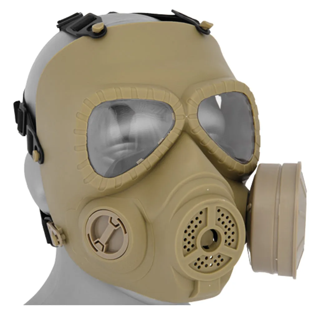 Lancer Tactical Anti-Fog Military Style Airsoft Gas Mask w/ Fan