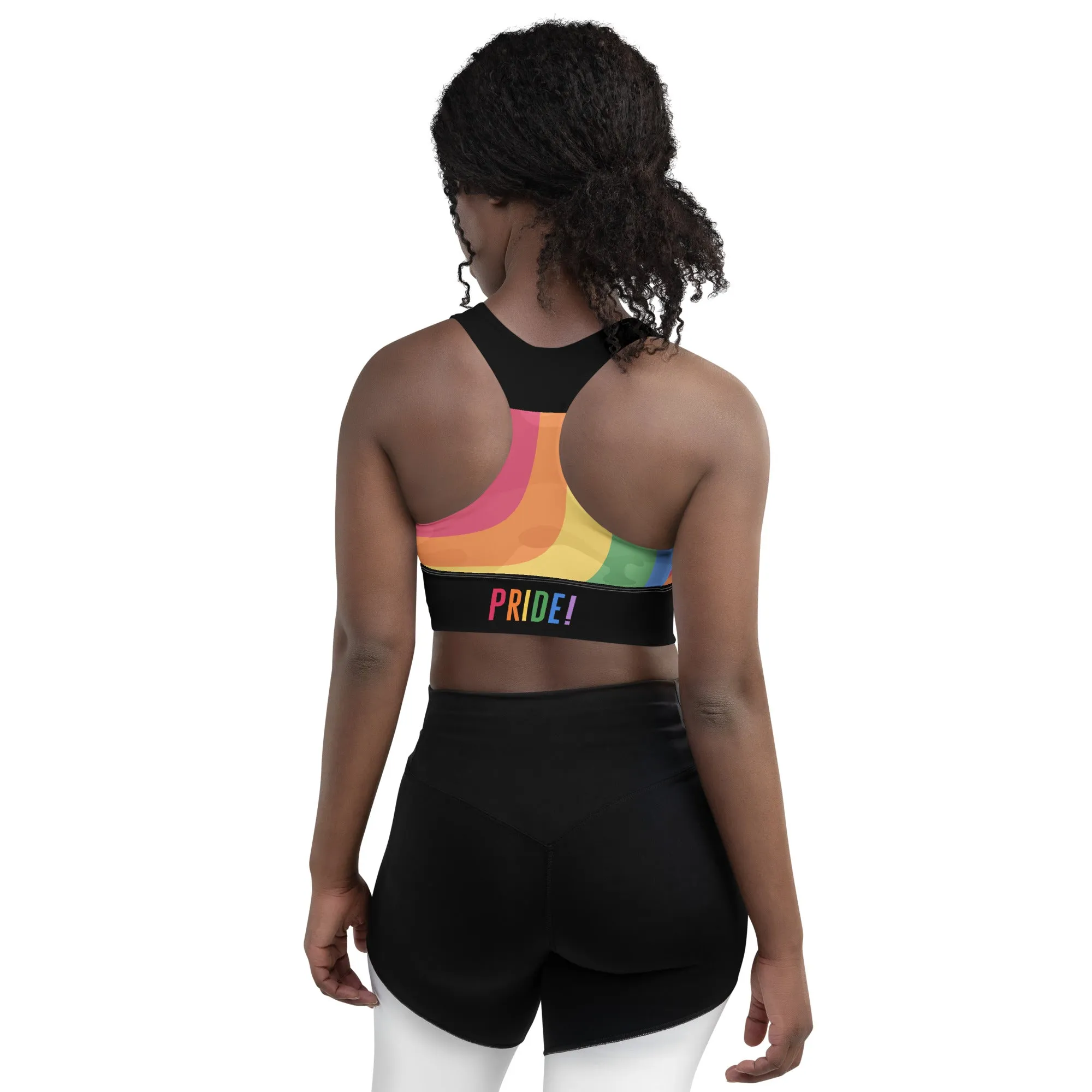 LGBT Pride Rainbow Camo Sports Bra