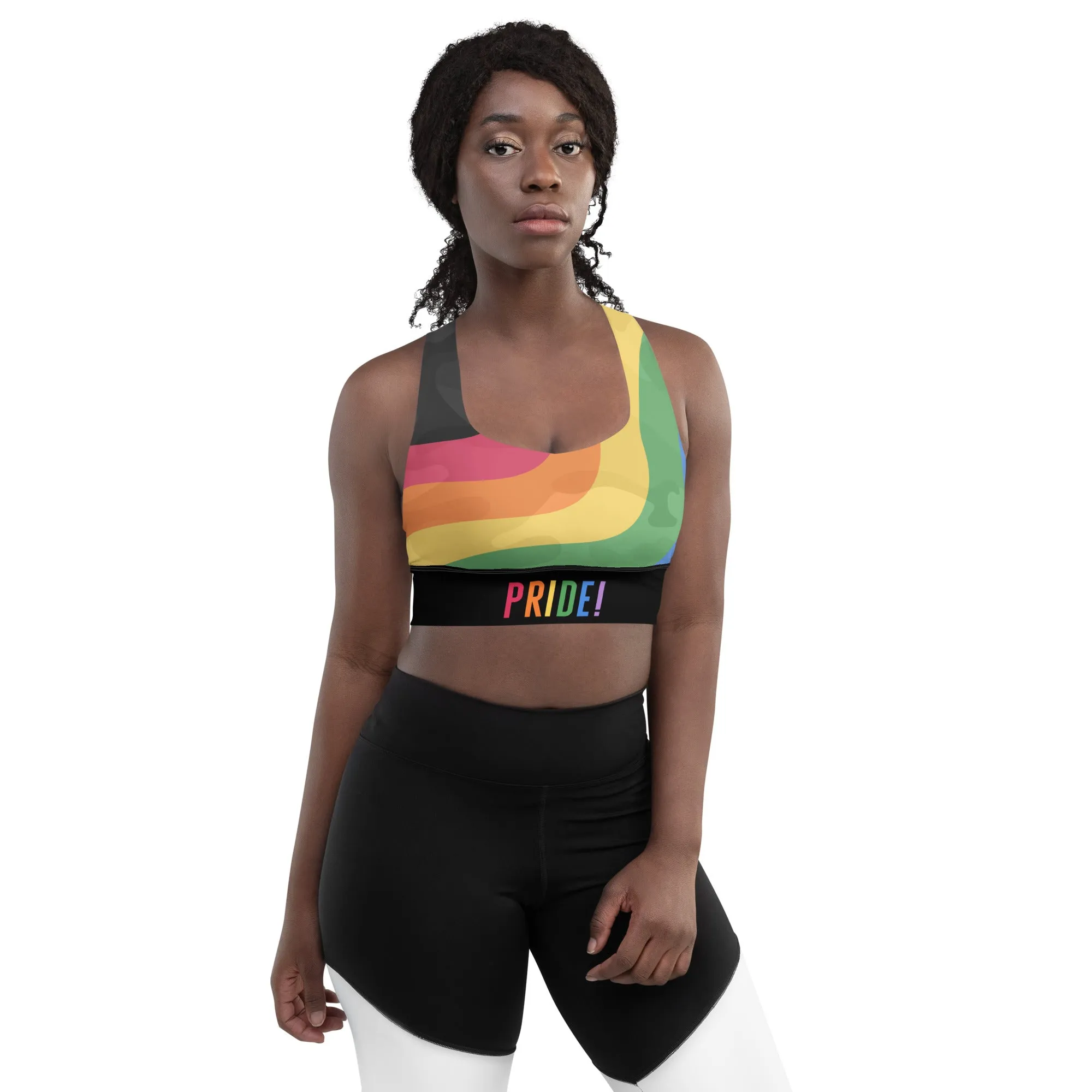 LGBT Pride Rainbow Camo Sports Bra