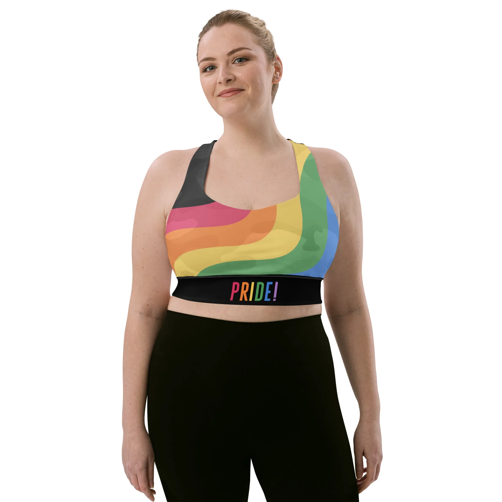 LGBT Pride Rainbow Camo Sports Bra