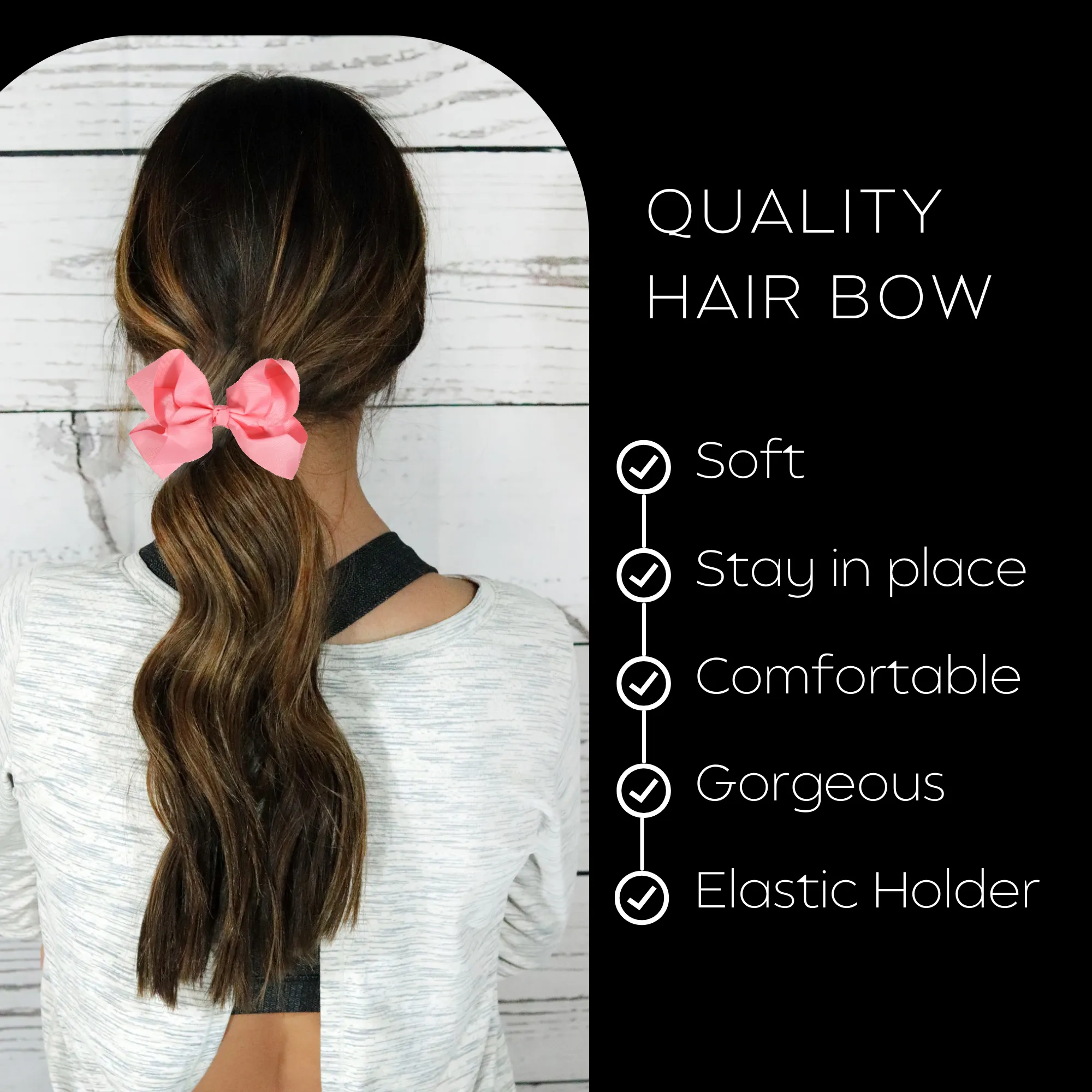 Light Pink Classic Hair Bow