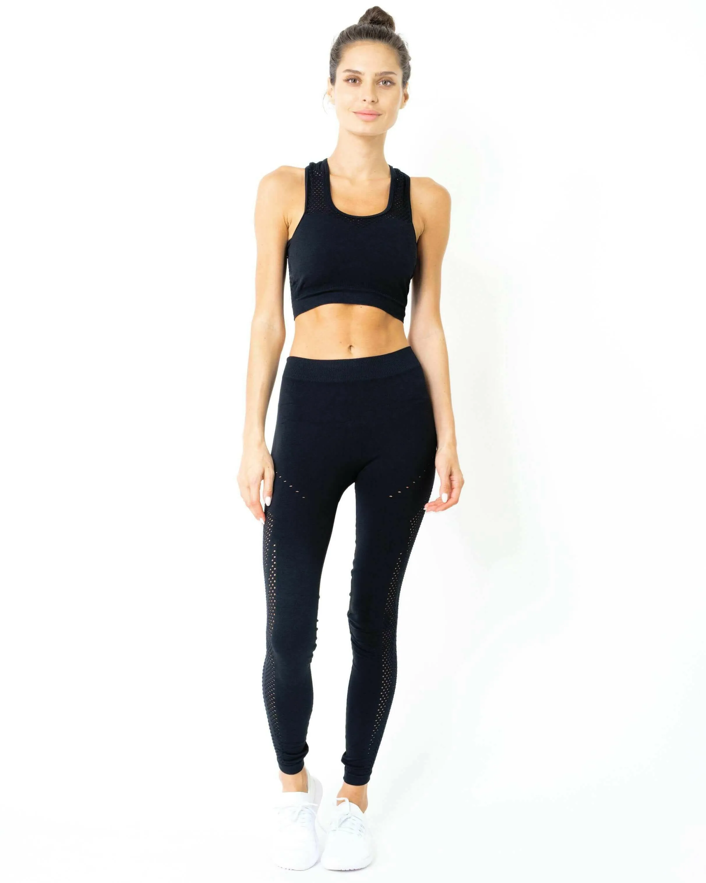 Milano Seamless Legging - Black [MADE IN ITALY]