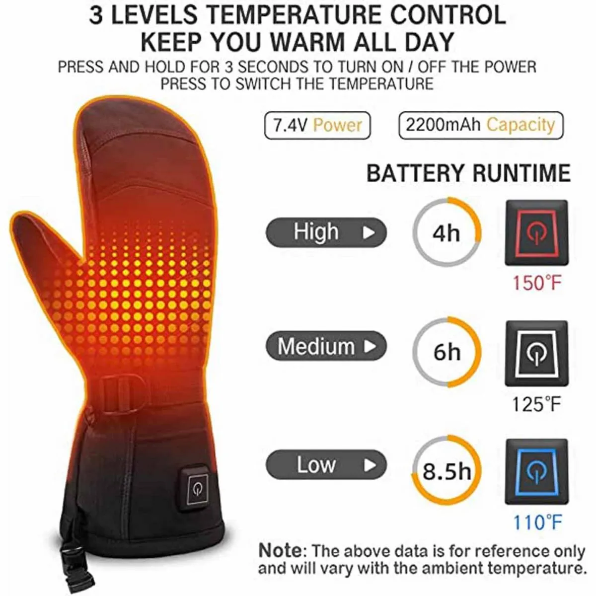 Mount Tec Explorer 3 Heated Performance Mittens