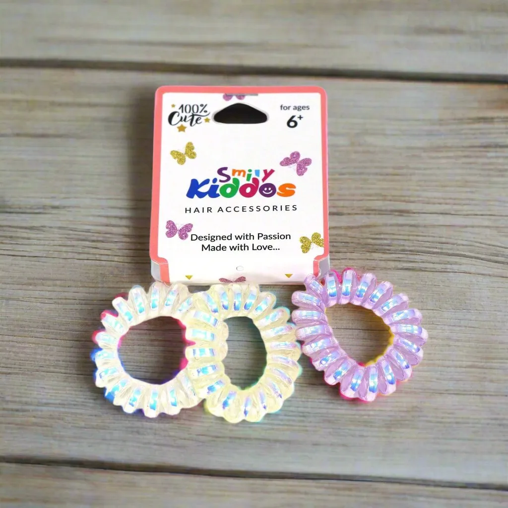 Multicolor Spiral Hair Tie Set Q1