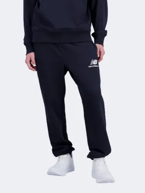 New Balance Essentials Stacked Logo French Terry Men Lifestyle Pant Black