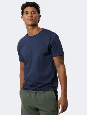 New Balance Heathertech Men Performanc T-Shirt Indigo Heather