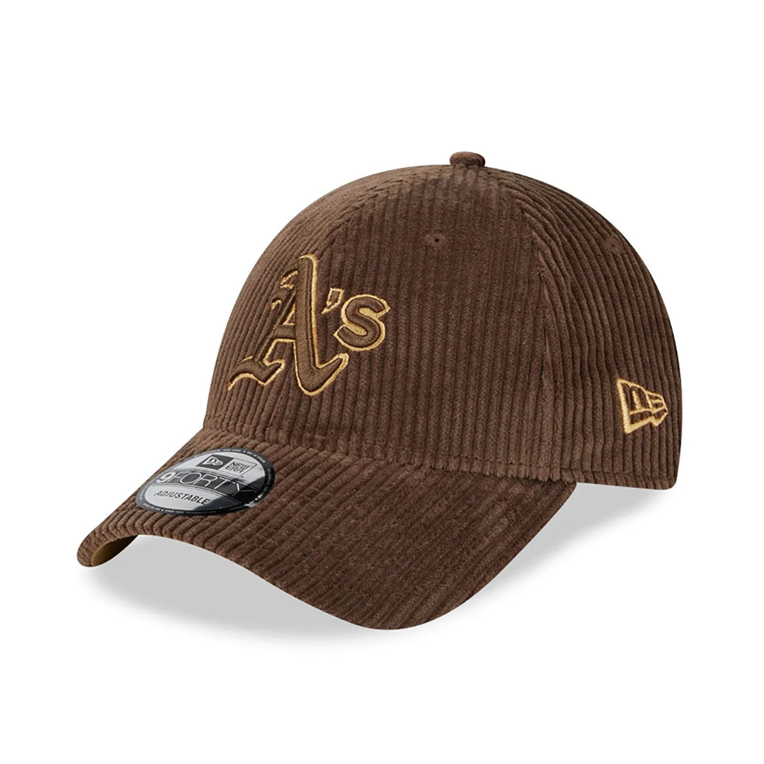 NEW ERA Oakland Athletics Wide Cord Brown 9FORTY Adjustable Cap