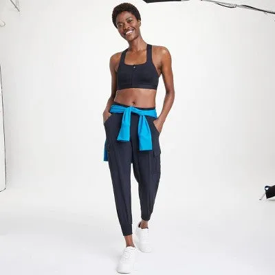 New - Women's High Support Sculpt Zip-Front Sports Bra - All in Motion