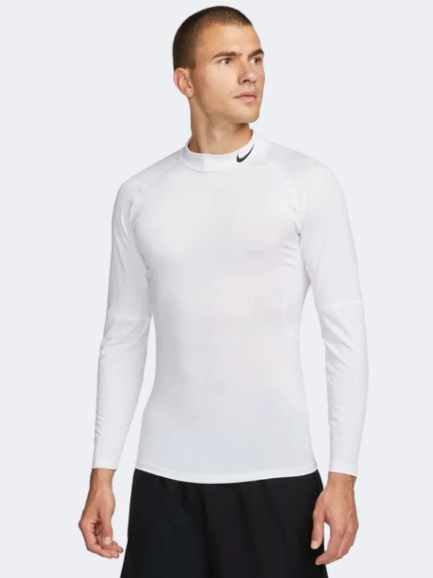 Nike Pro Men Training Long Sleeve White/Black