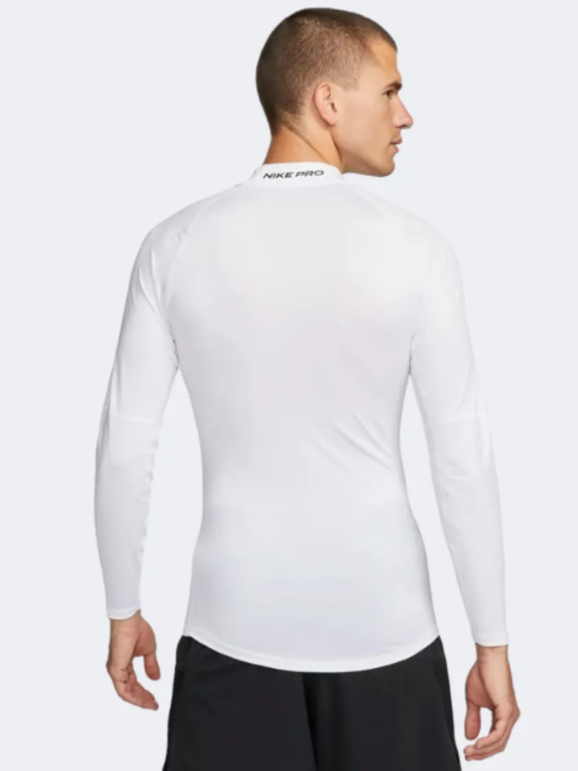 Nike Pro Men Training Long Sleeve White/Black