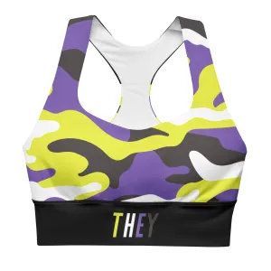 NonBinary Pride Camo Sports Bra