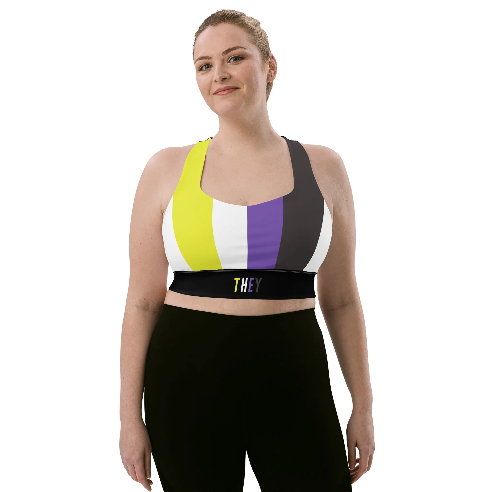 NonBinary Pride Flag Sports Bra