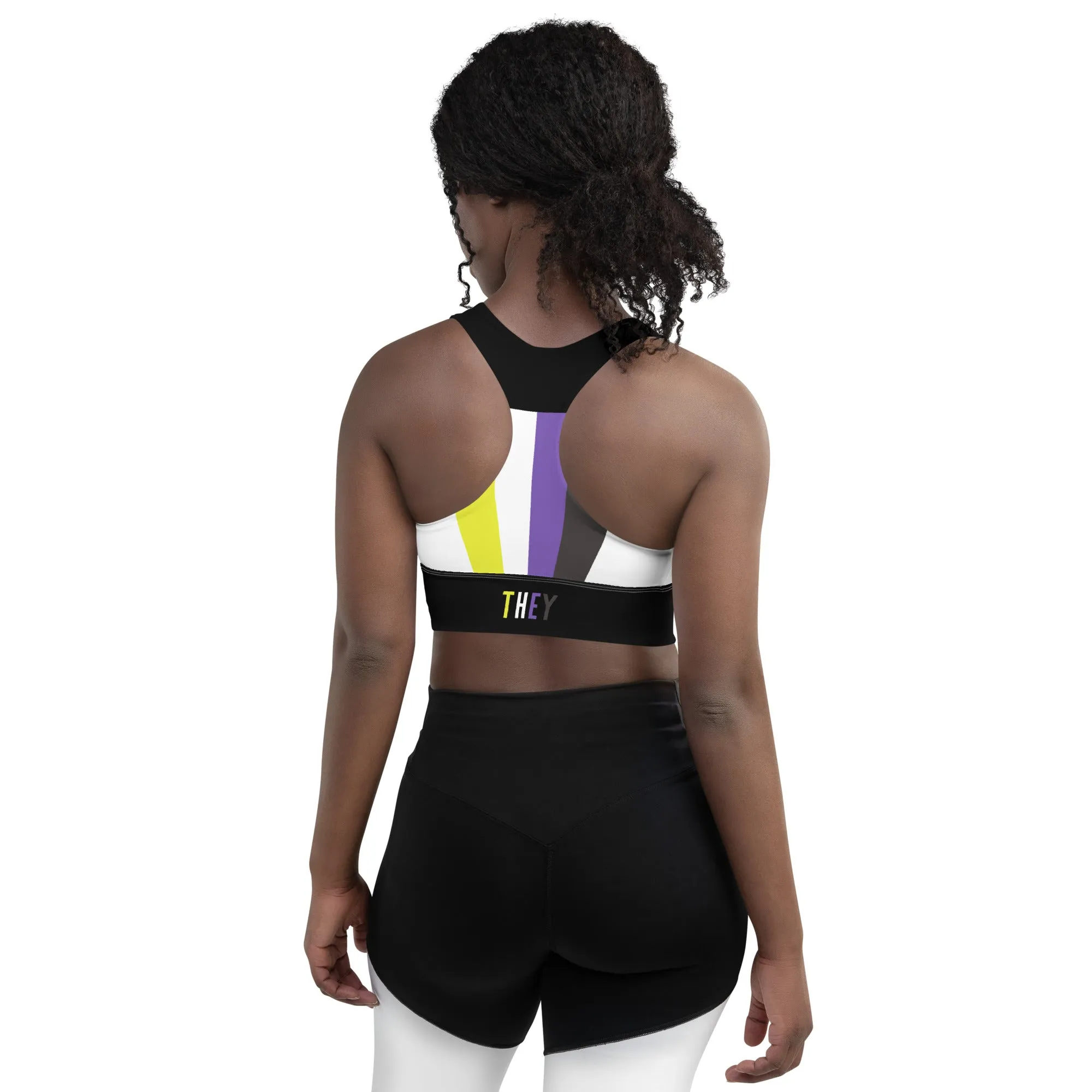 NonBinary Pride Flag Sports Bra