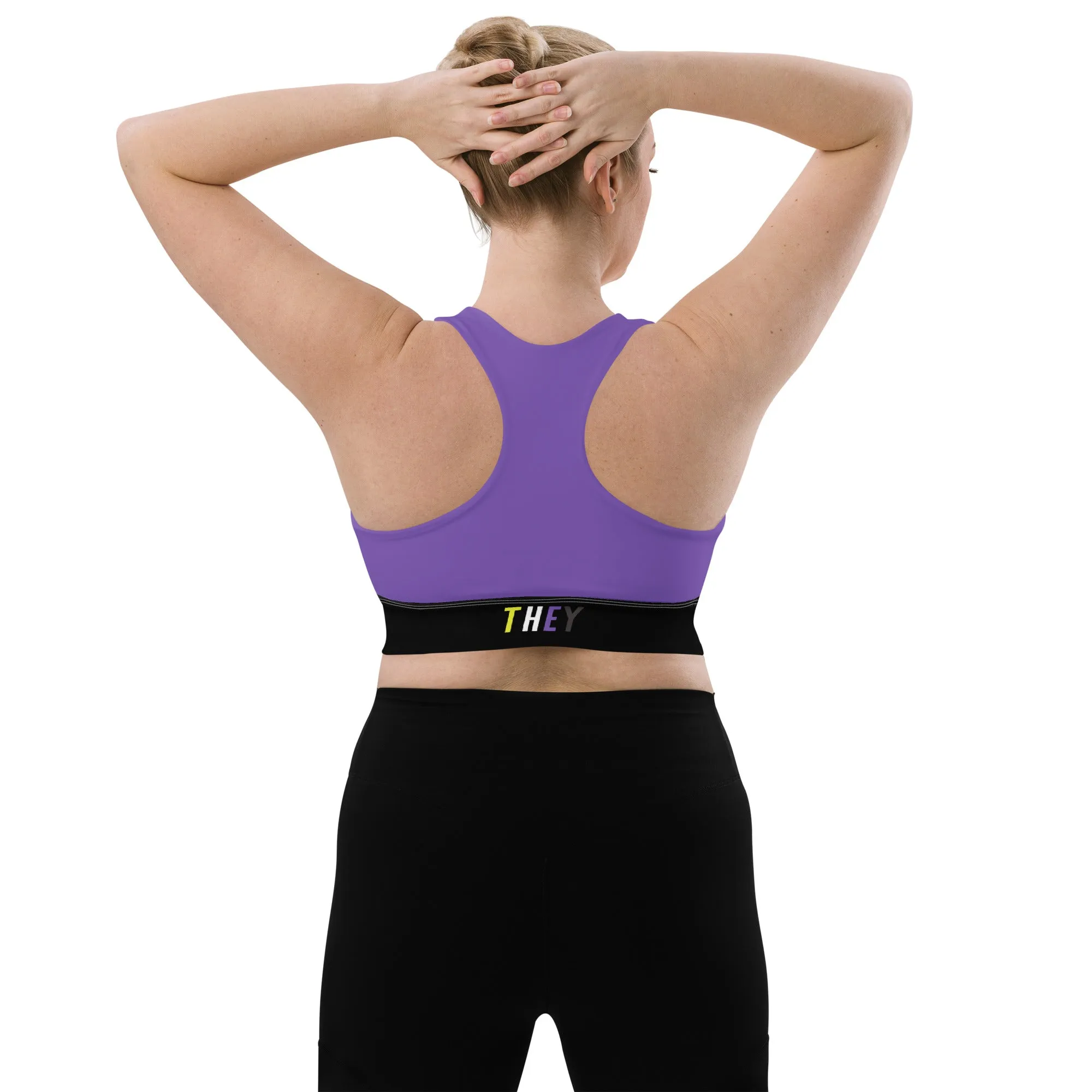 NonBinary Purple Pride Sports Bra