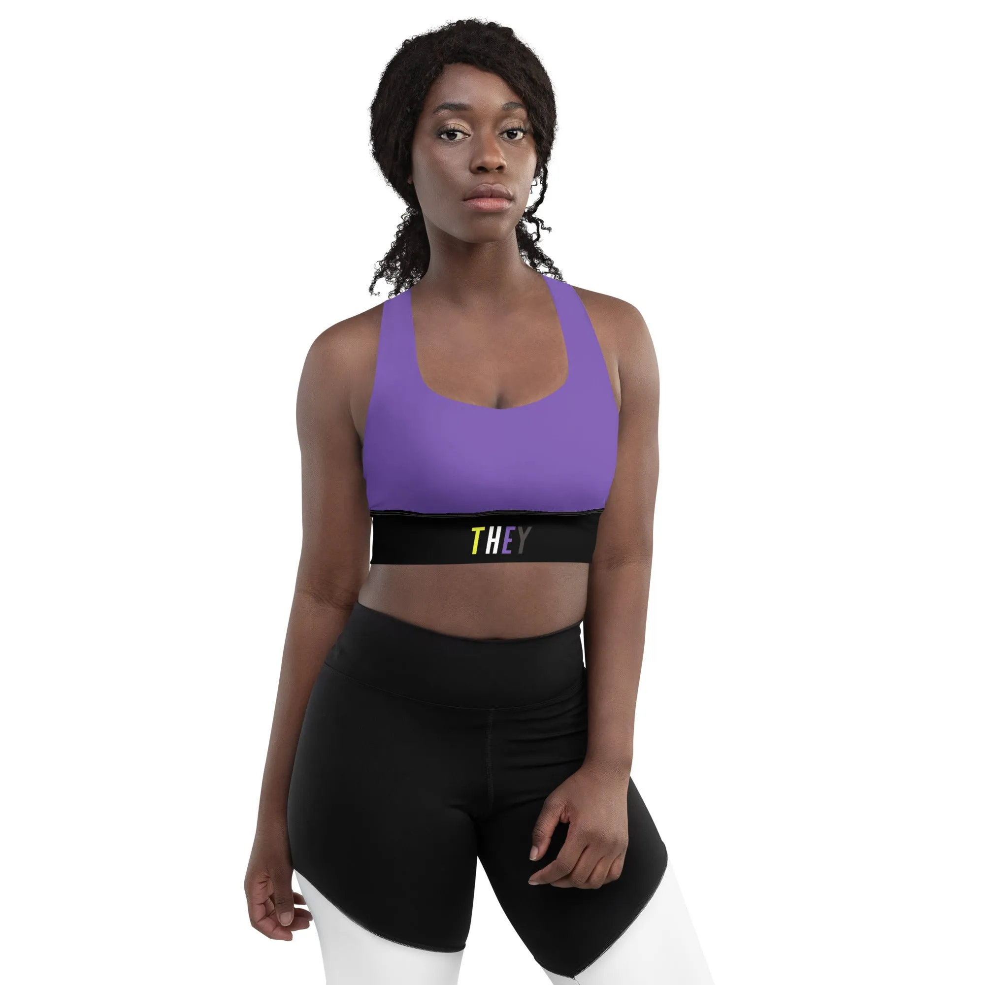 NonBinary Purple Pride Sports Bra