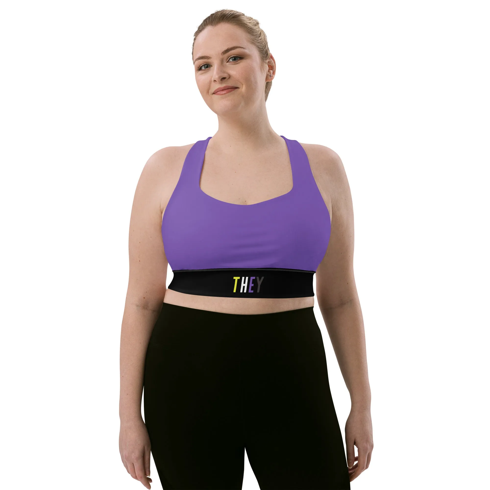 NonBinary Purple Pride Sports Bra