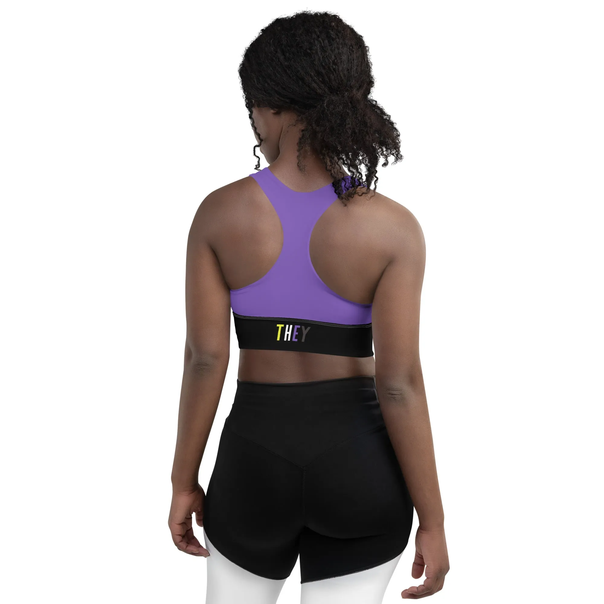 NonBinary Purple Pride Sports Bra