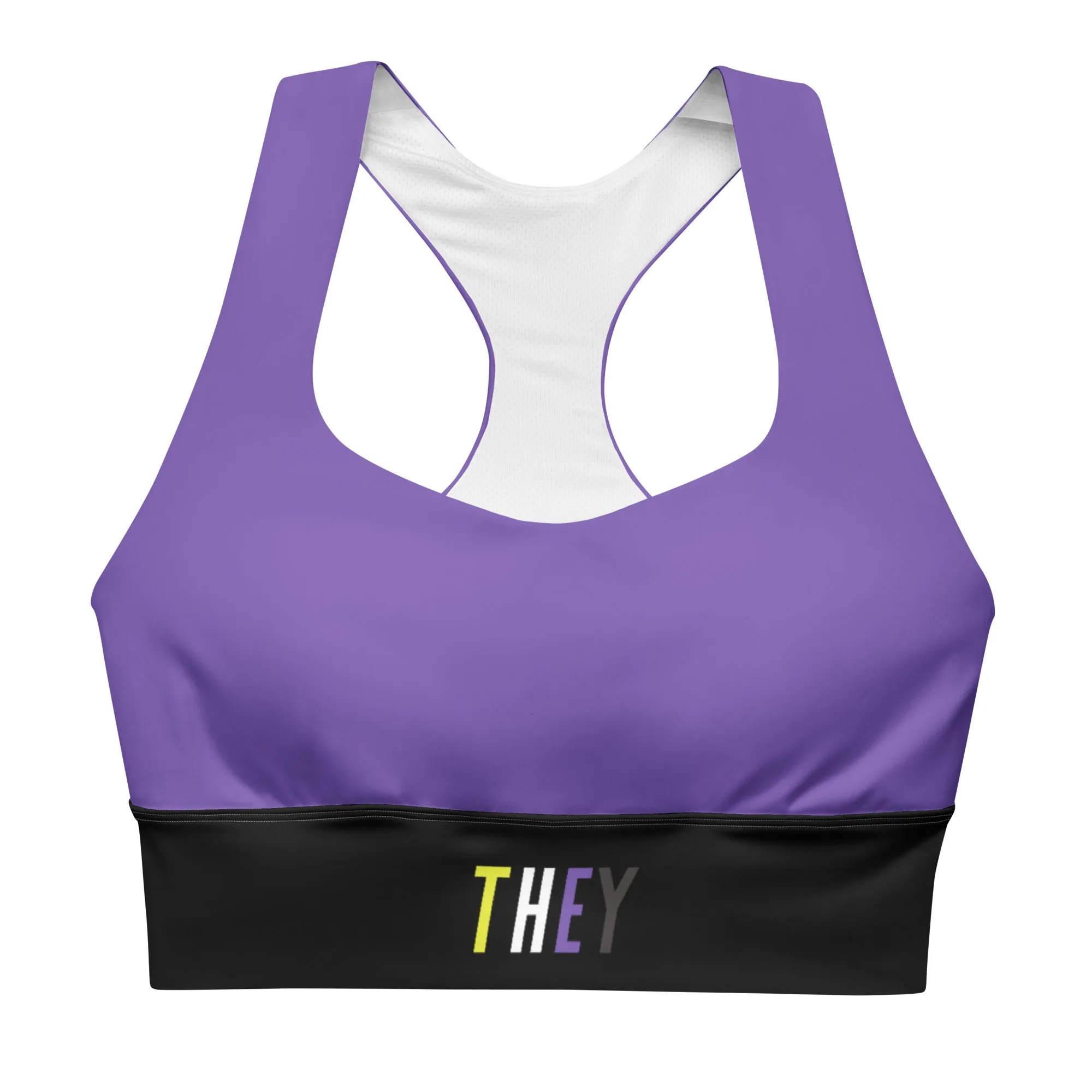 NonBinary Purple Pride Sports Bra