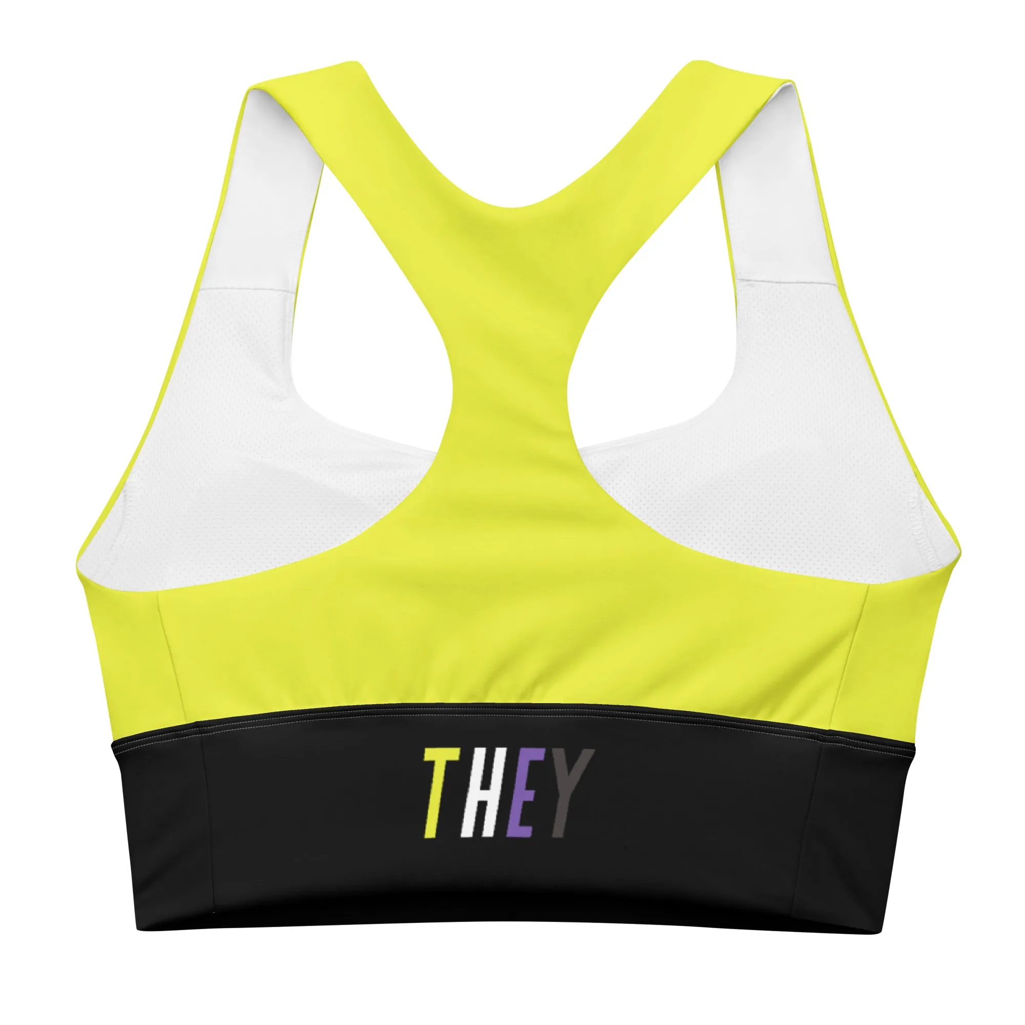 NonBinary Yellow Pride Sports Bra