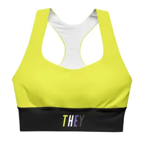 NonBinary Yellow Pride Sports Bra