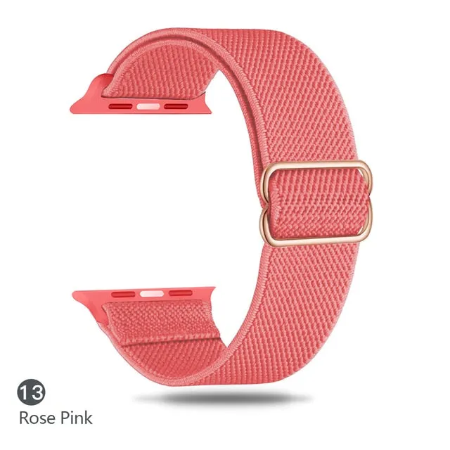 Nylon Strap For Apple Watch Band 44mm 45mm 41mm 40mm 38mm 42mm Accessories Pulseira Bracelet Iwatch Series 7 Se 6 5 4 3 - Watchbands