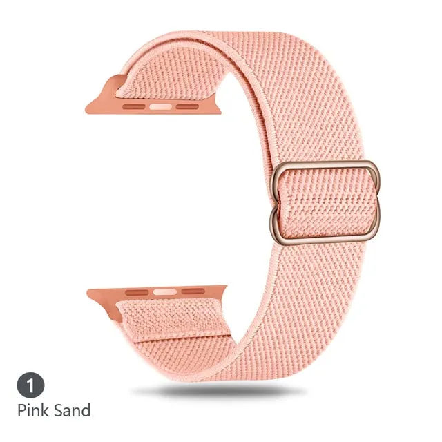 Nylon Strap For Apple Watch Band 44mm 45mm 41mm 40mm 38mm 42mm Accessories Pulseira Bracelet Iwatch Series 7 Se 6 5 4 3 - Watchbands