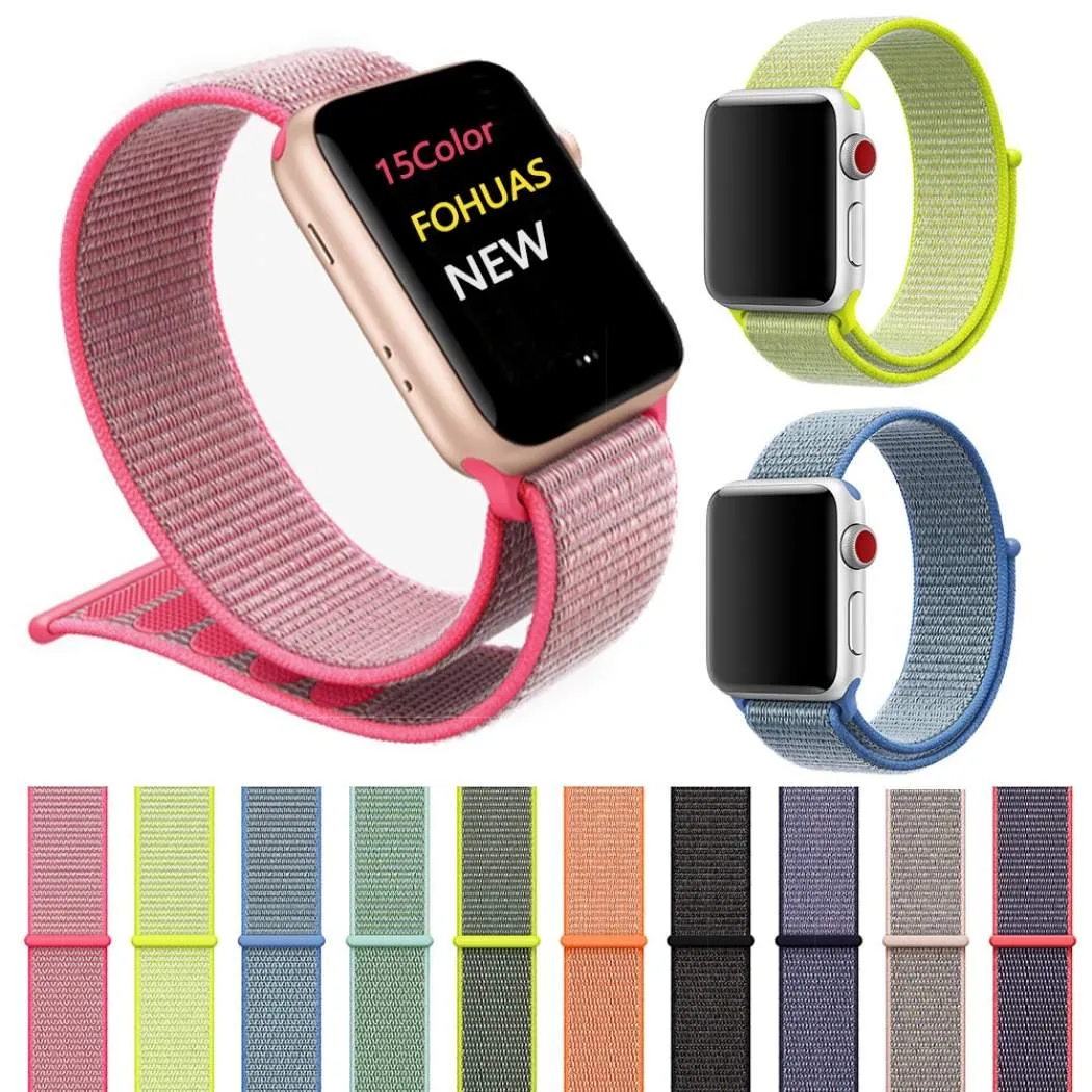 Nylon Velcro Sport Loop Straps for Apple Watch  38mm | 40mm | 41mm