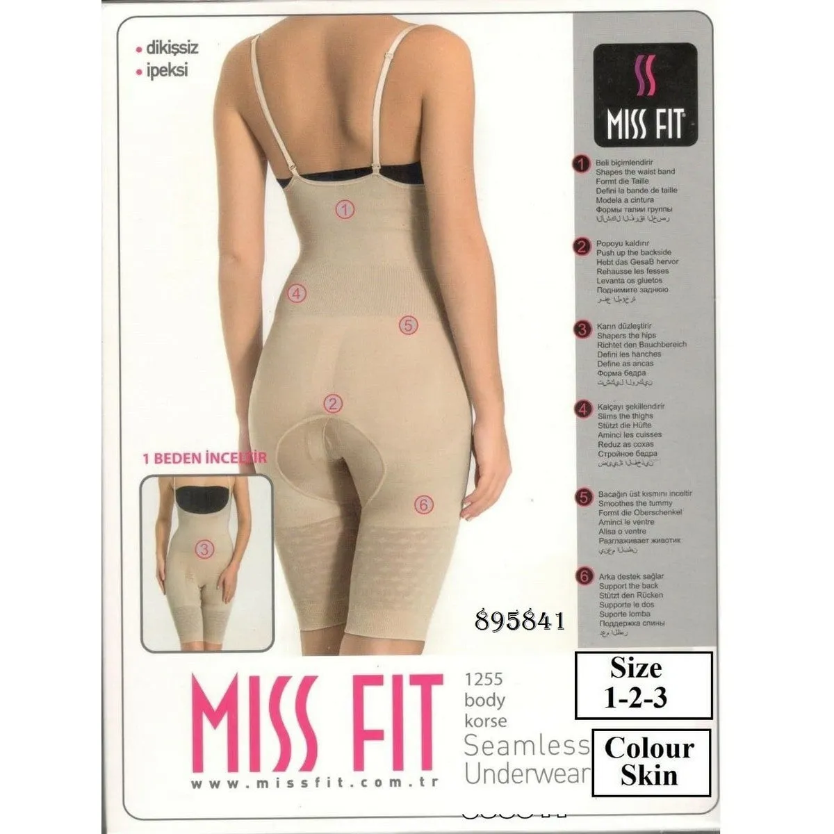 Original Miss Fit Body Korse Seamless Body Shaper Underwear - 1255