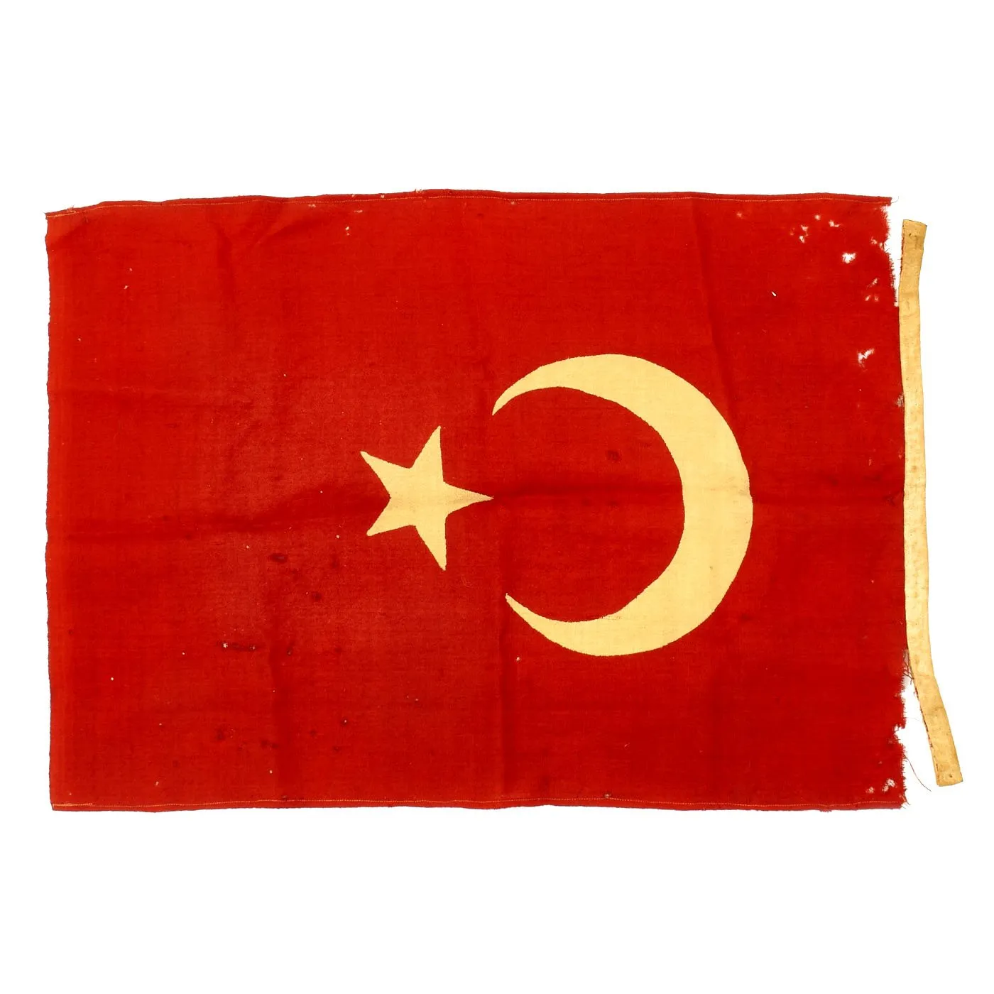 Original Ottoman Empire WWI Turkish Wool Flag - 19" x 29"