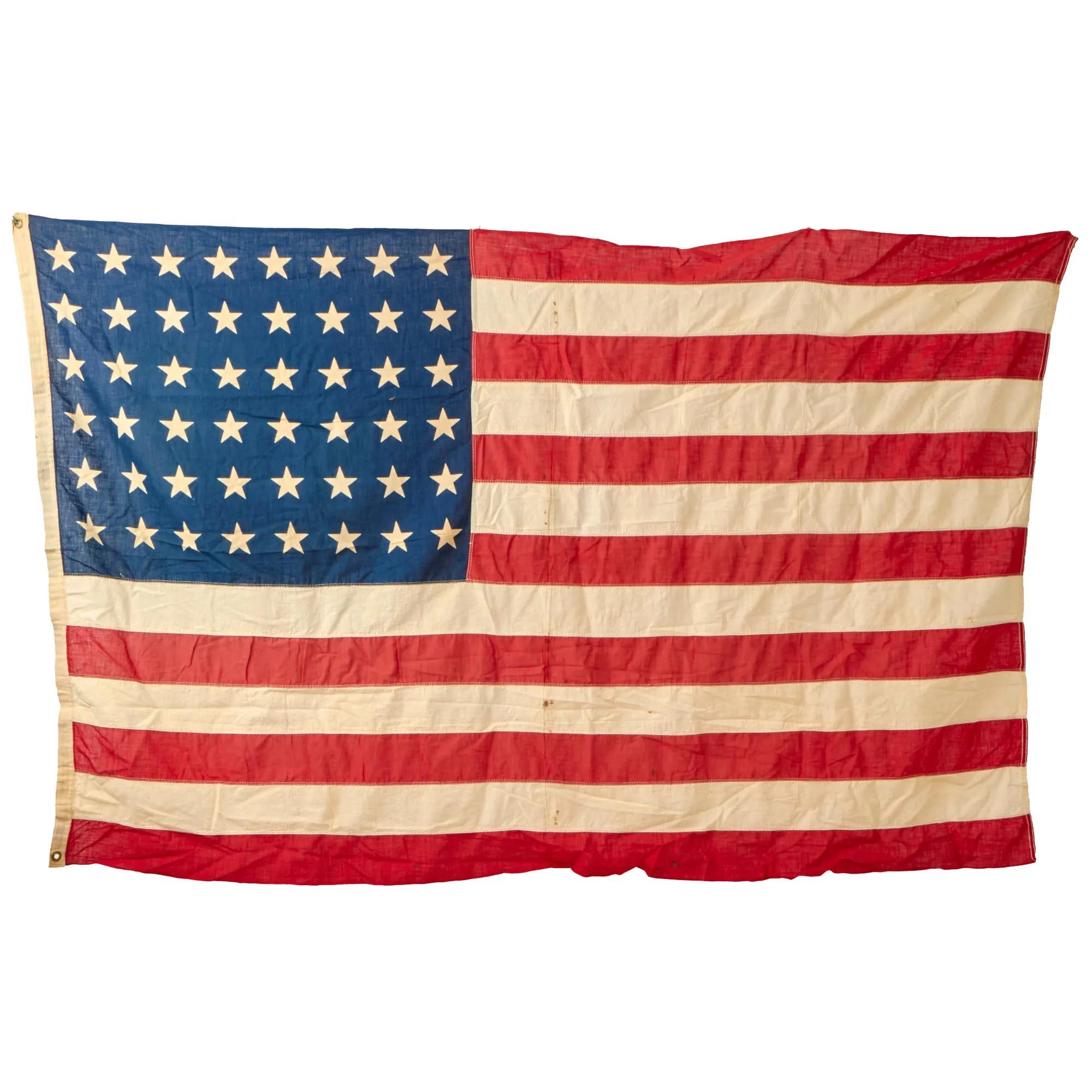 Original U.S. WWII 48 Star Flag with Brass Eyelets - 44 x 72”