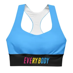 Pansexual Pride Blue Sports Bra