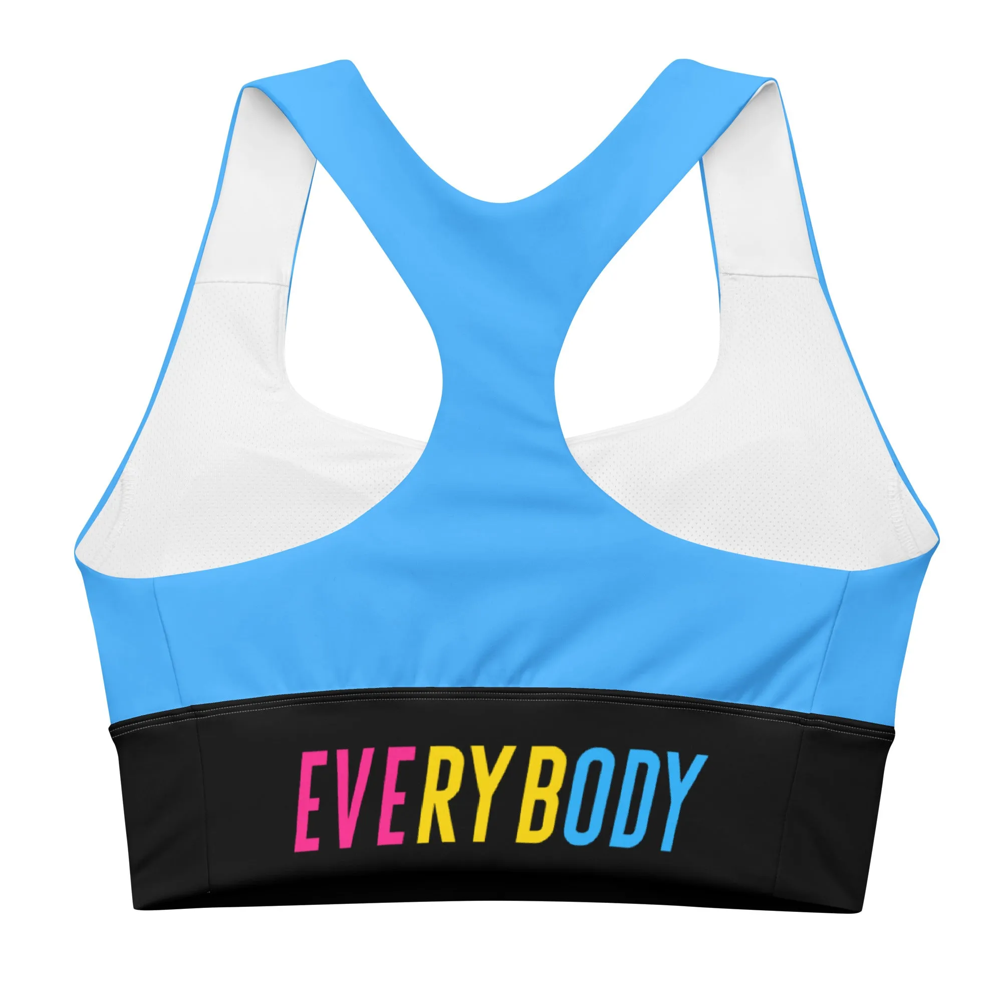 Pansexual Pride Blue Sports Bra