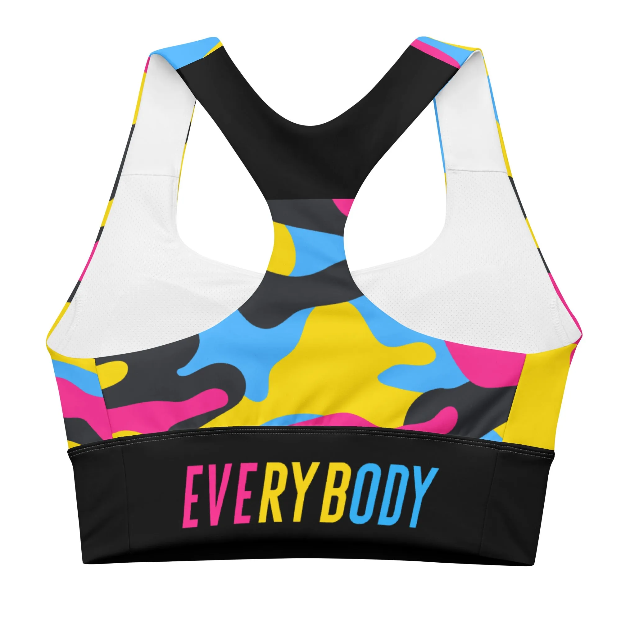 Pansexual Pride Camo Sports Bra