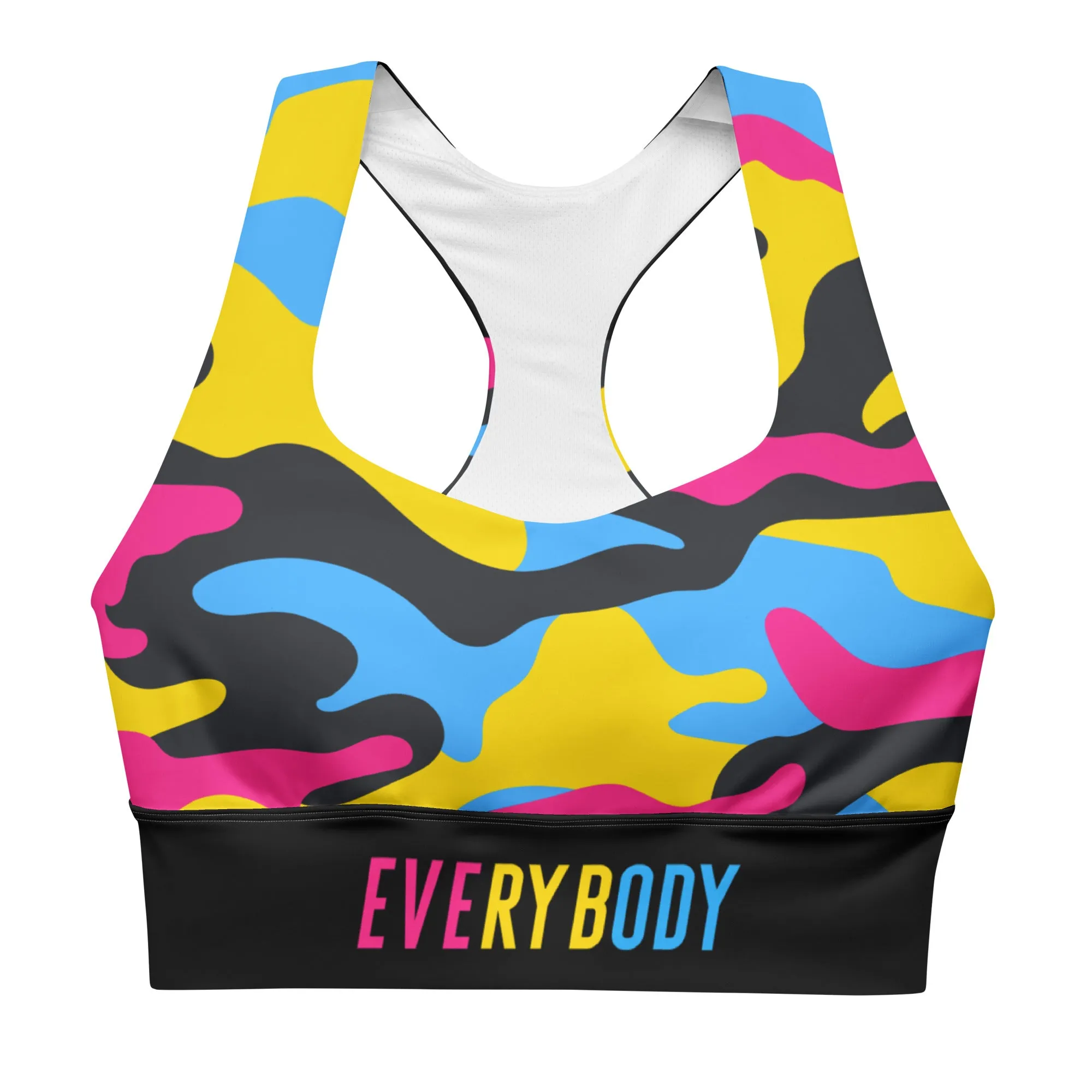 Pansexual Pride Camo Sports Bra