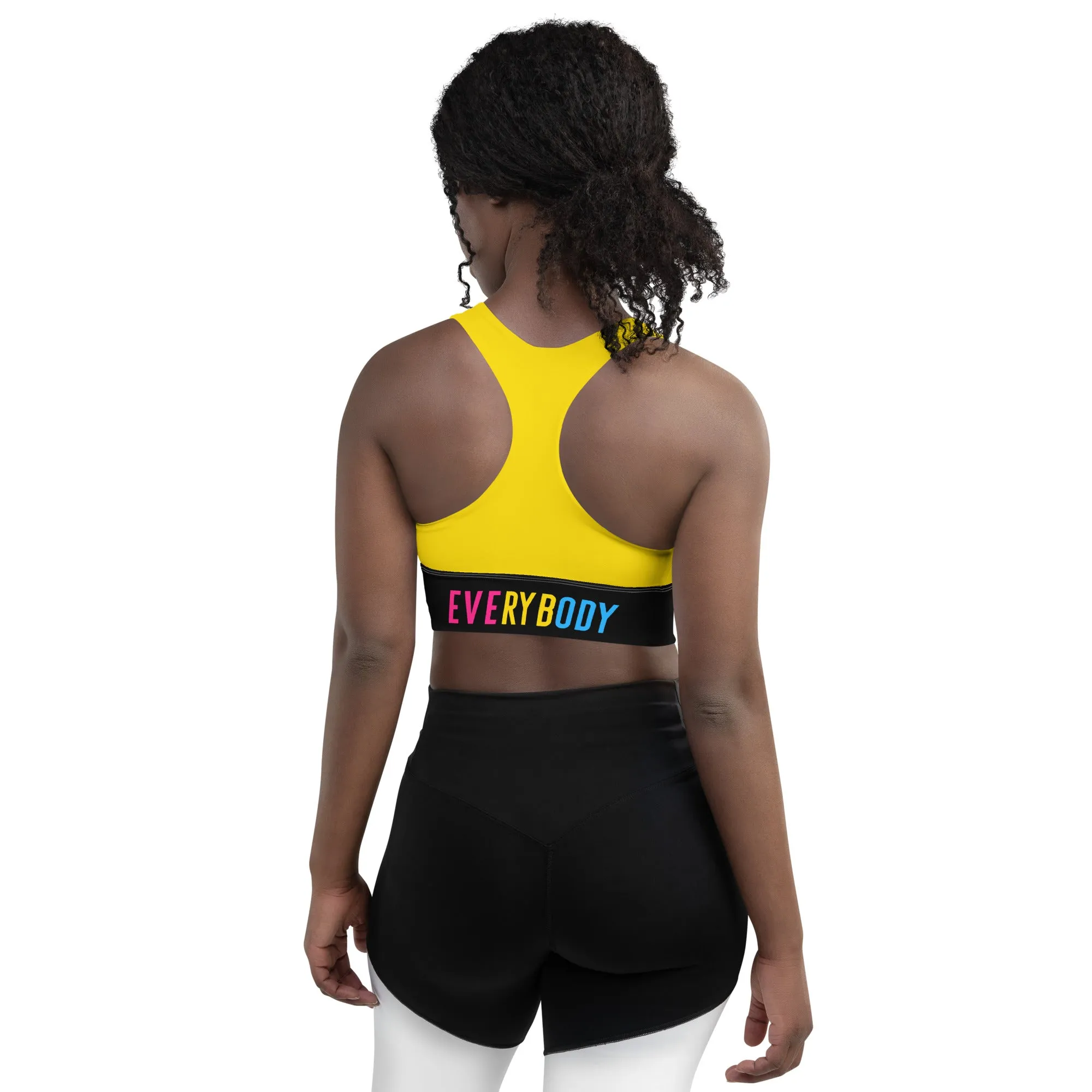 Pansexual Pride Yellow Sports Bra