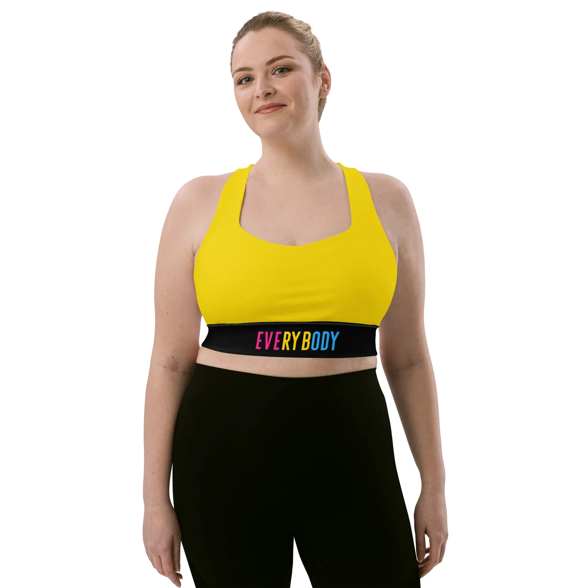 Pansexual Pride Yellow Sports Bra